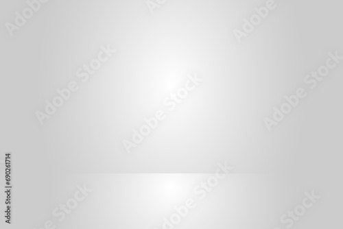 Empty grey studio background. An empty studio room for a photo shoot or presentation. Vector illustration.