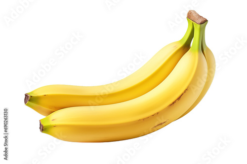 Banana bunch isolated on a Transparent background. Generative AI