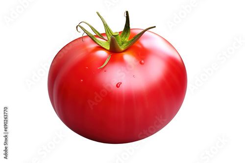 Red tomato isolated on a Transparent background. Generative AI