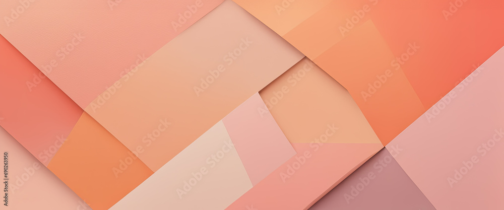 Peach Fuzz PANTONE 13-1023 dominating the palette of an abstract geometric background, Peach Fuzz PANTONE 13-1023 dominating the palette of an abstract geometric background,