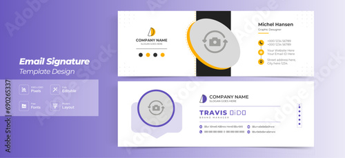 Modern creative business email signature template or email footer and personal social media cover Premium Vector (ID: 690265337)