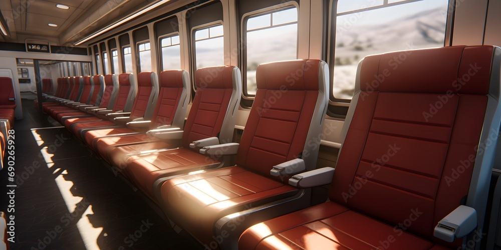Obraz premium High-speed rail interior seats