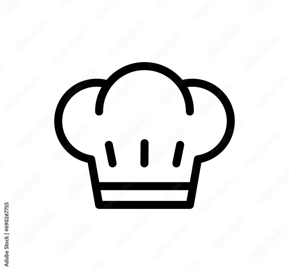 Chef hat icon. Vector simple chef hat illustration. Chef hat icon. Vector simple chef hat illustration.