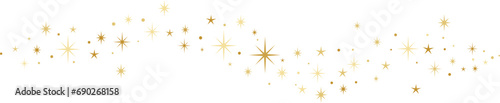 Star wave vector banner, holiday clip art illustration sparkling design element festive wallpaper photo