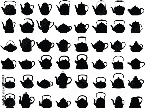 Teapot and kettle silhouettes