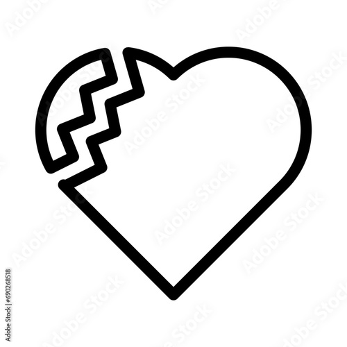 heartbroken line icon