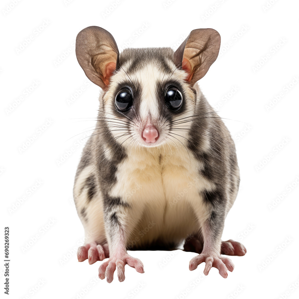 Sugar Glider isolated on white or transparent background