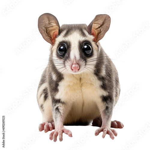 Sugar Glider isolated on white or transparent background