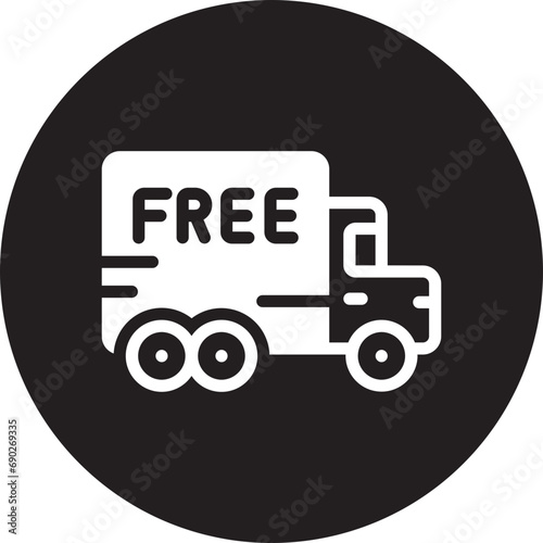 free delivery glyph icon
