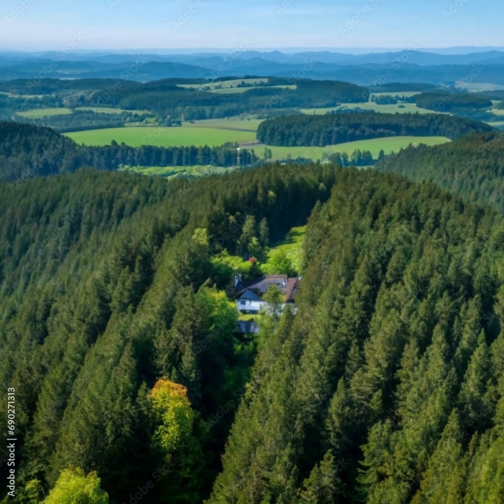 Obraz premium forest in the mountains