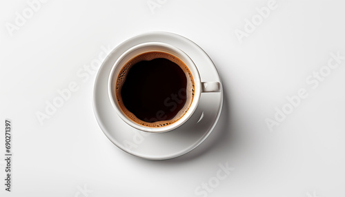 A cup of black hot coffee