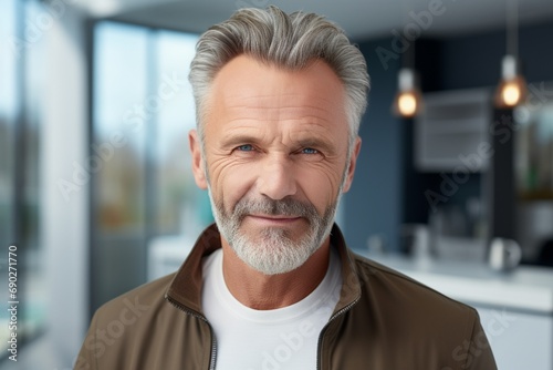A Man With Grey Hair and a Beard