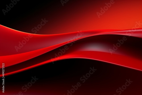 Close-Up of Red Wave on Black Background