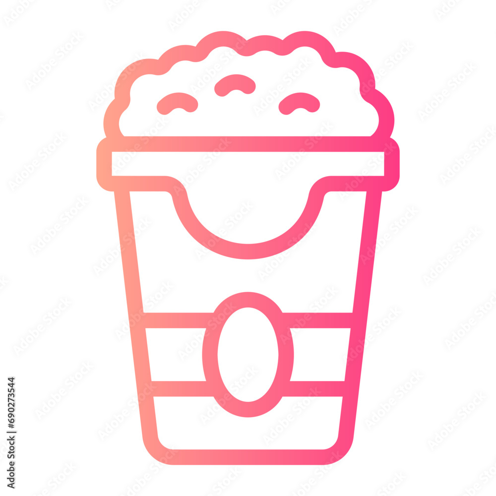 popcorn gradient icon popcorn gradient icon