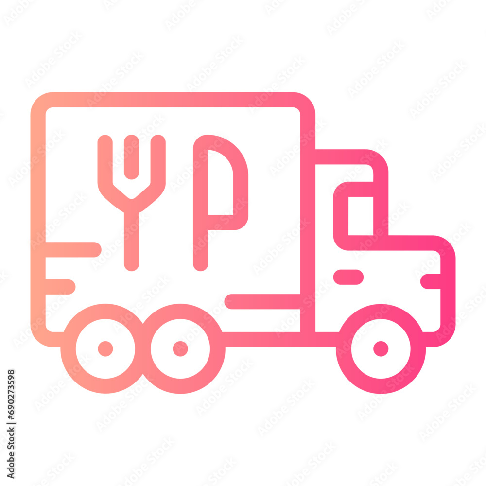 food delivery gradient icon food delivery gradient icon