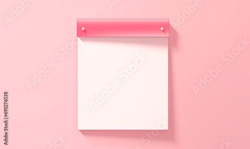 flat illustration pink single post-it  photo