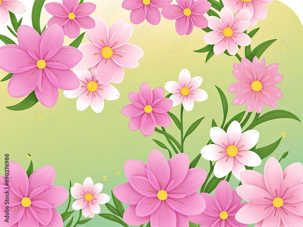 Abstract spring flower backdrop image in free vector format