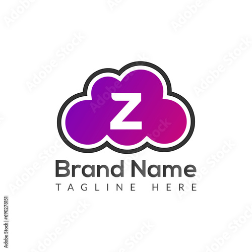 Abstract Z letter modern initial lettermarks logo design 