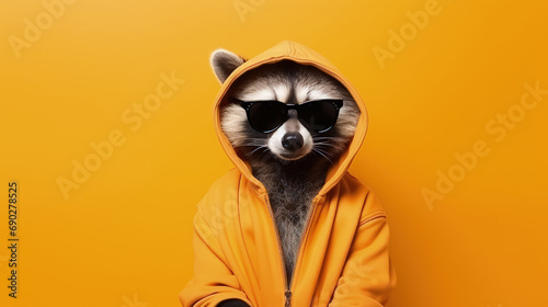 Outlaw Animals  Creative Concept of Animals in Criminal Fashion for Advertisement