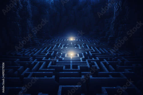 labyrinth in the dark