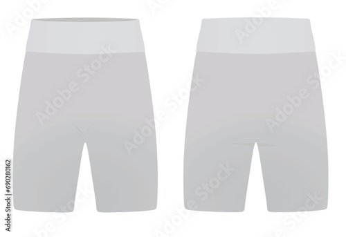 Grey woman cycling shorts. vector illustration