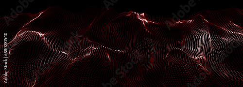 Data technology background. Plexus. Big data background. Connecting dots and lines on dark background. 3D rendering.