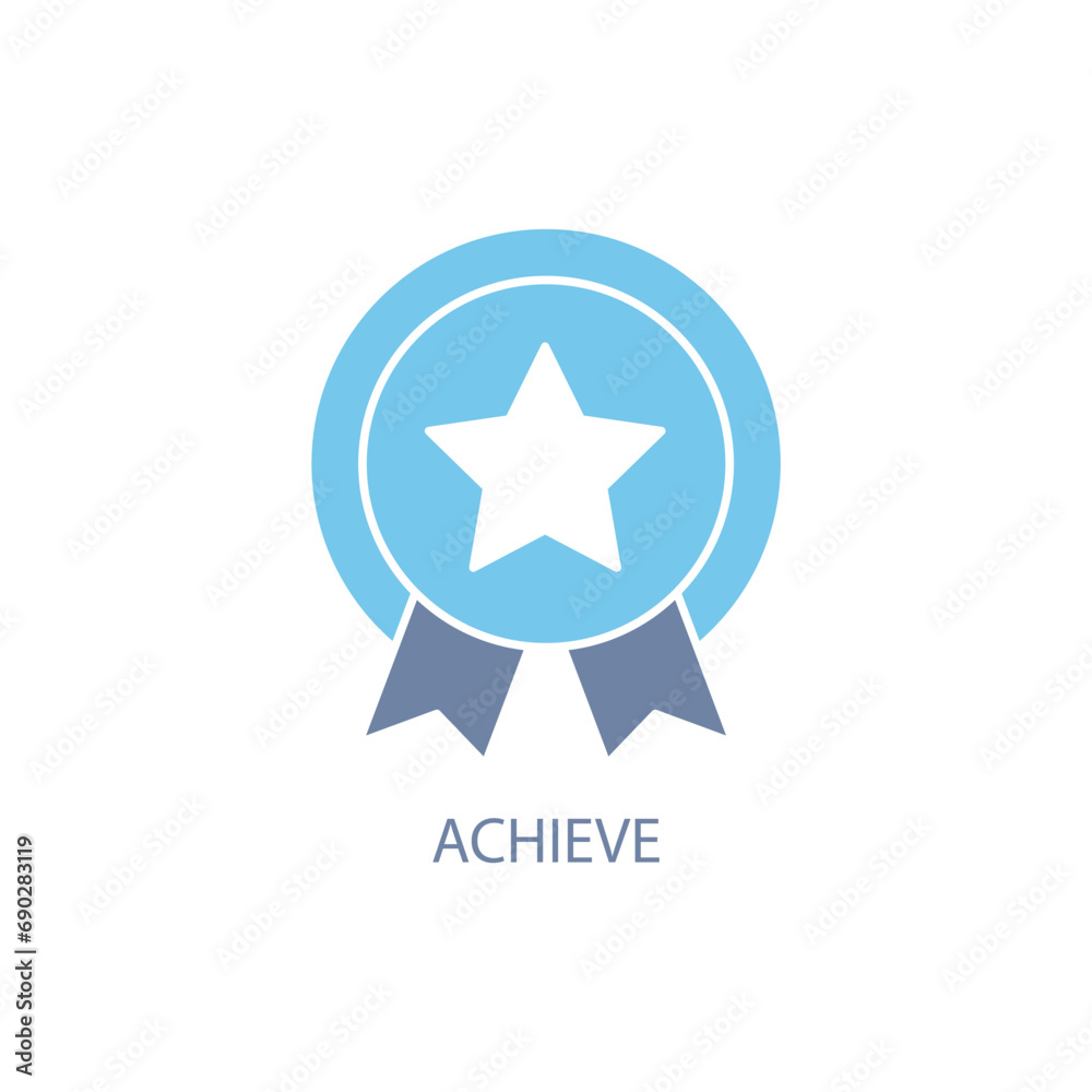 achieve concept line icon. Simple element illustration. achieve concept outline symbol design. achieve concept line icon. Simple element illustration. achieve concept outline symbol design.