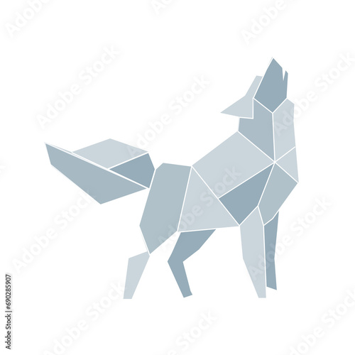 Wolf, Polygonillustration