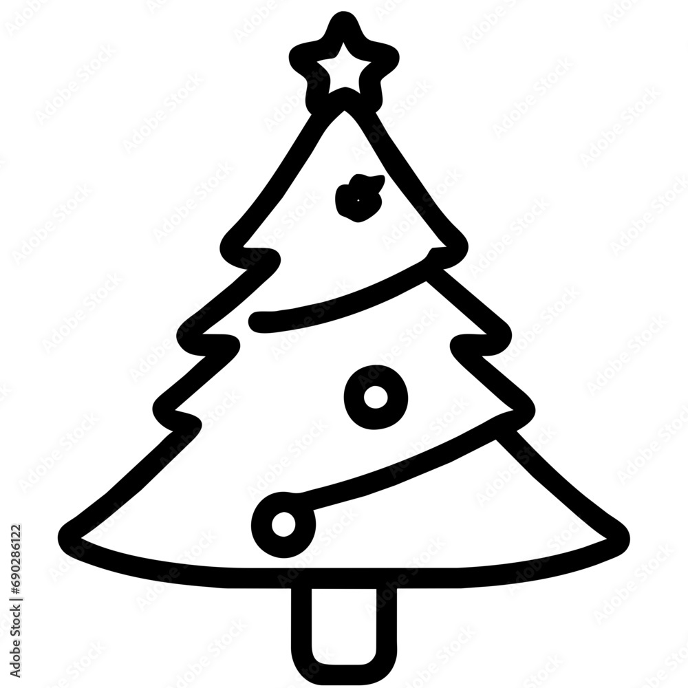 Christmas Tree Vector Icon Christmas Tree Vector Icon