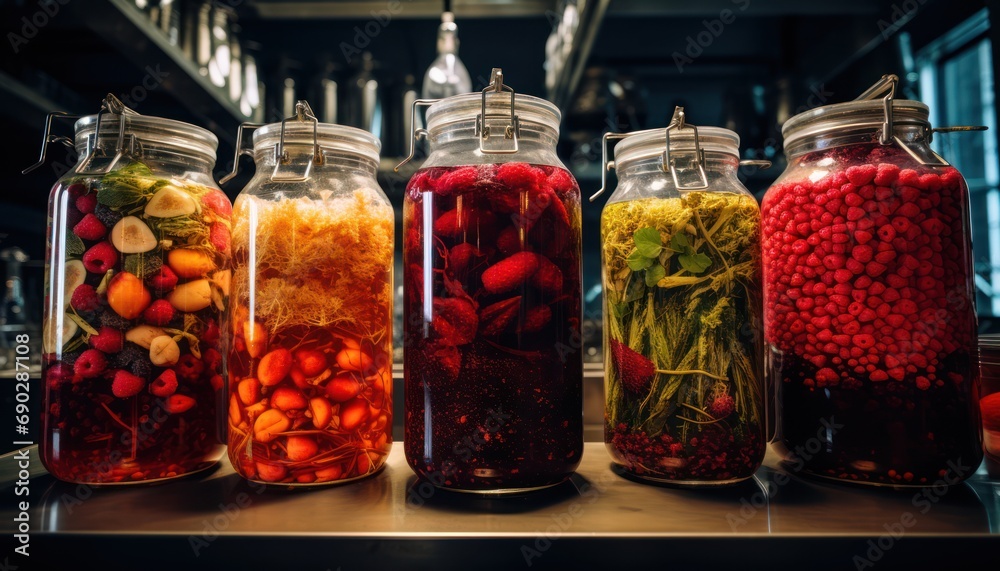 A Variety of Food Filled Jars A Variety of Food Filled Jars