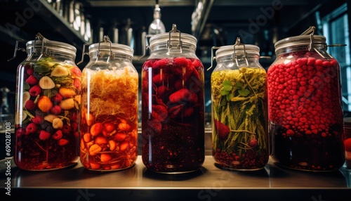 A Variety of Food Filled Jars