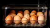 eggs in a refrigerator