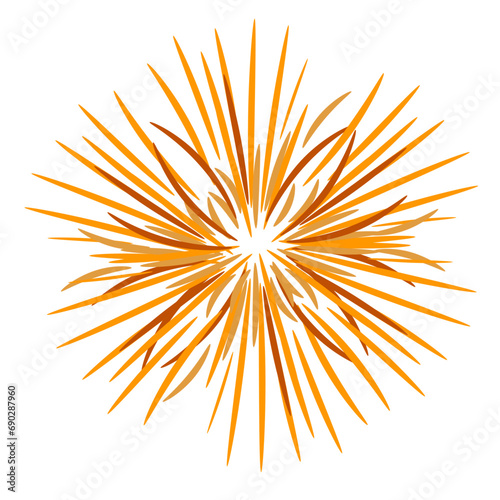 Orange Starburst Firework