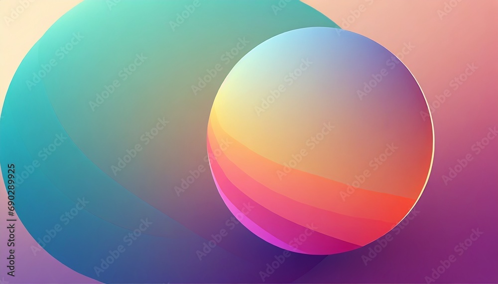 Modern minimalistic colourful geometric circle shapes background