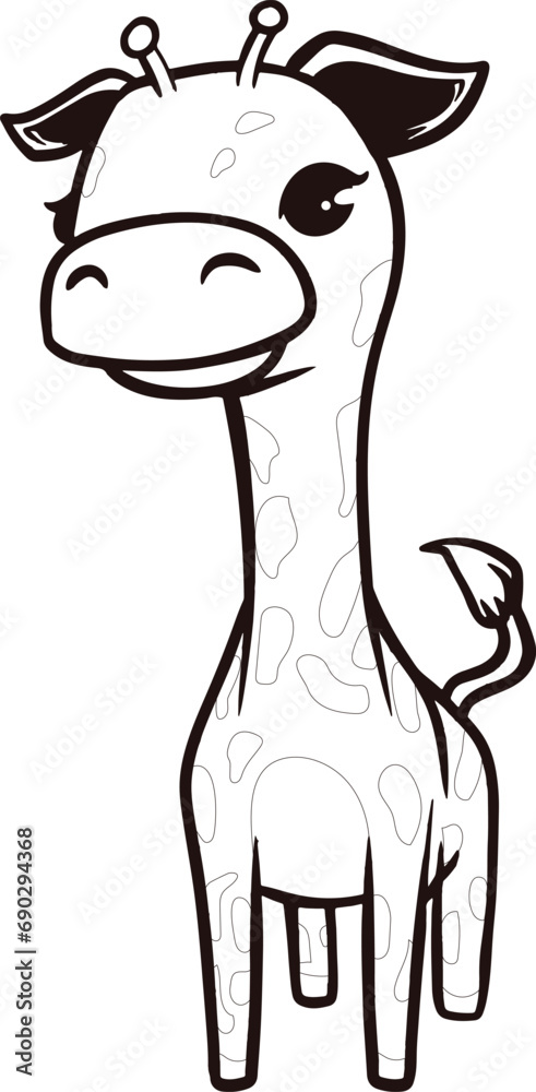 Naklejka premium Cute Animal Vector Graphic For Pre-school, kindergarten Education Worksheet