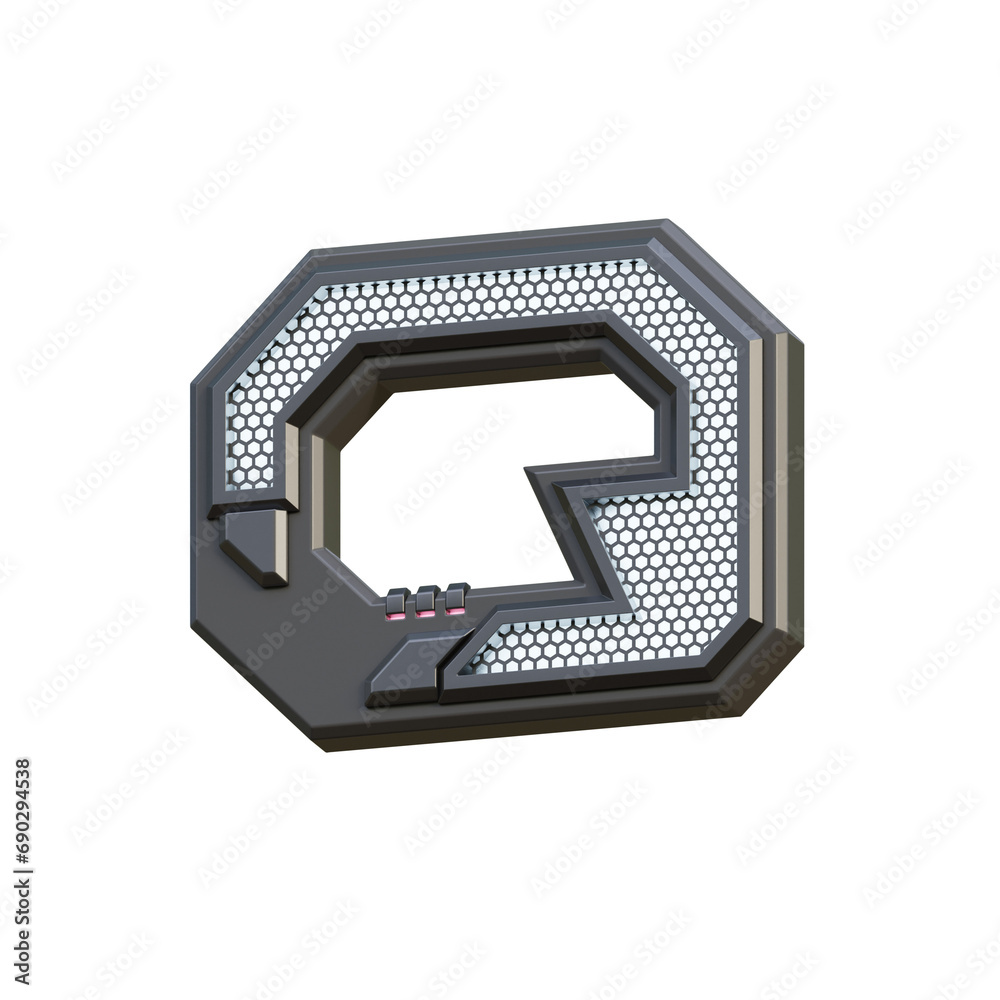 Futuristic Wide 3D Alphabet or PNG Letters	
