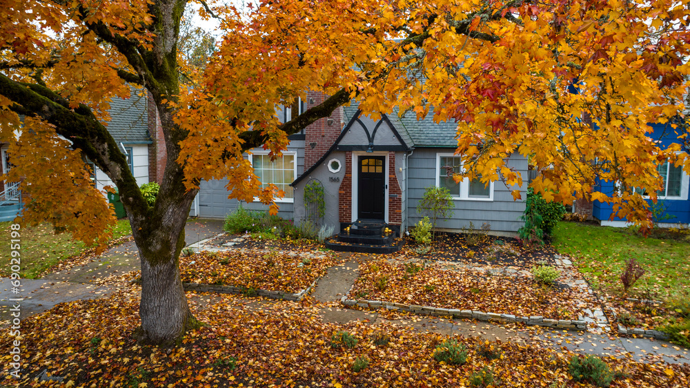 house in autumn house in autumn