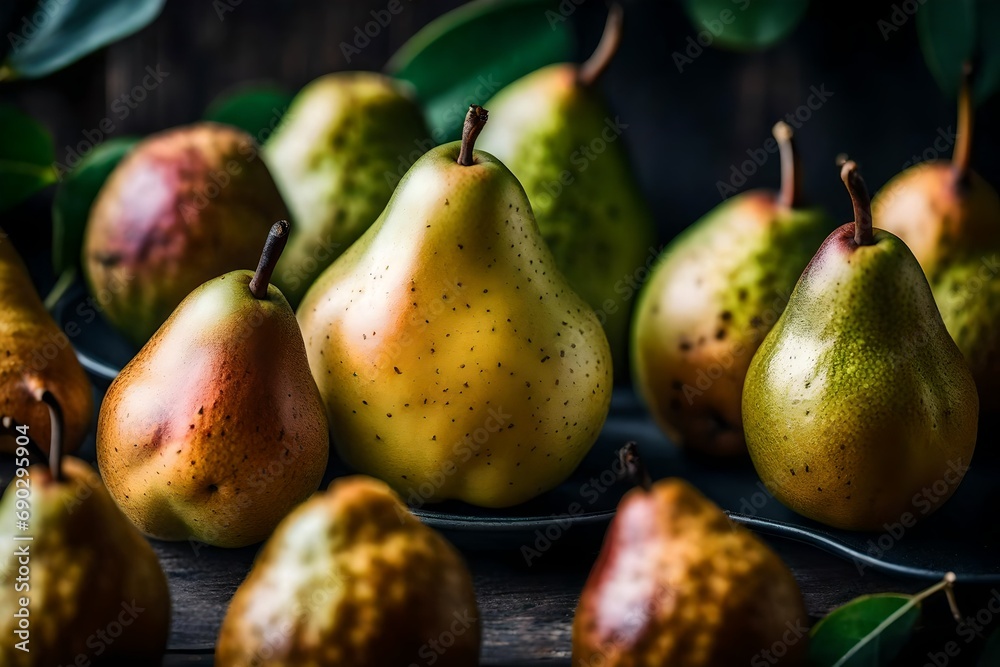 pears in a market