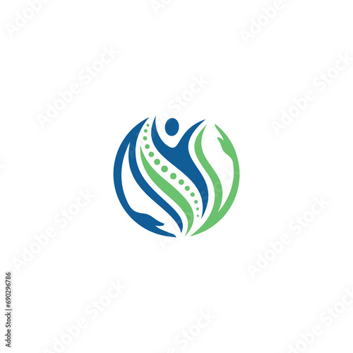 physiotheraphy abstract logo vector stock design	
