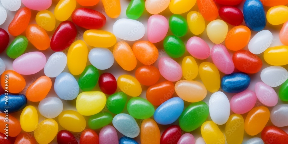 Abstract background of colourful jelly beans. 