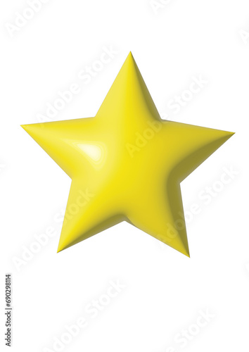 Beautiful yellow 3D star picture