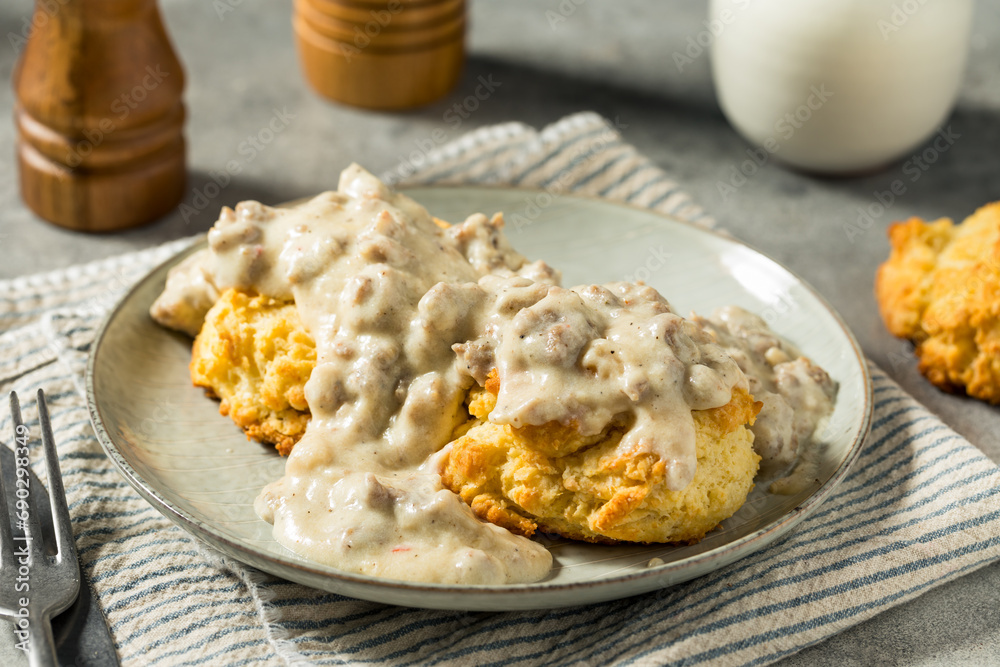 Homemade Southern Biscuits and Gravy