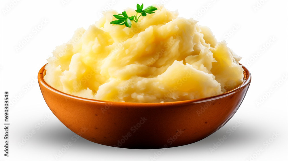 Mashed potatoes in a plate isolate. Selective focus. Mashed potatoes in a plate isolate. Selective focus.