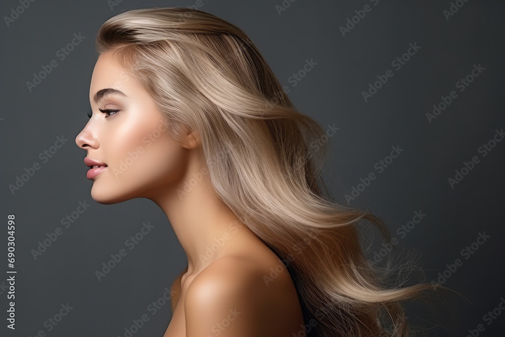 Profile Of Beautiful Young Female Model Profile Of Beautiful Young Female Model