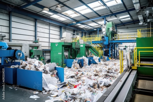 Plant Sorting Plastic And Paper Waste, Assembly Line Process