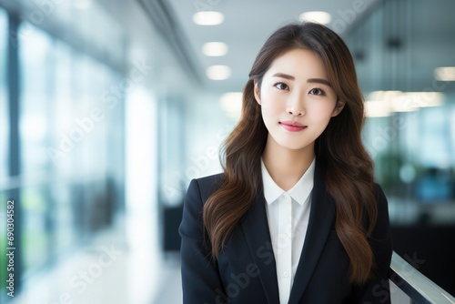 Professional Korean Businesswoman In Modern Office Building