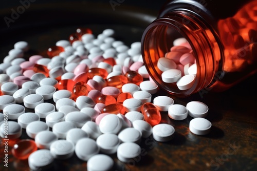 Prescription Opioids Representing Addiction And The Opioid Crisis