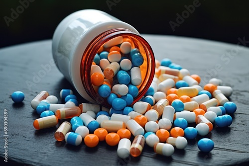 Prescription Opioids Representing Addiction And The Opioid Crisis photo