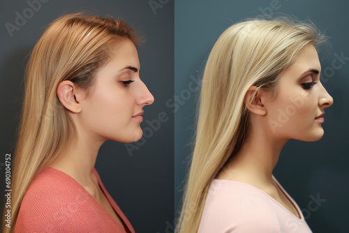 Rhinoplasty Before And After Collage photo