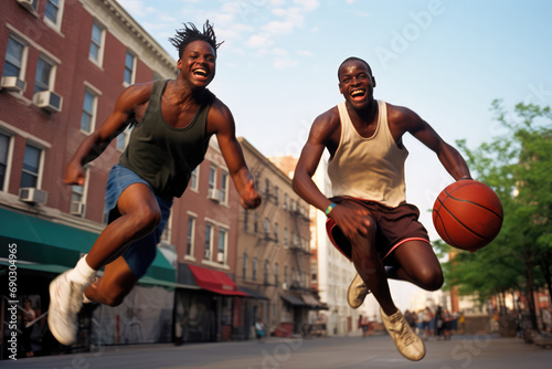 Street Basketball Players, African American Men